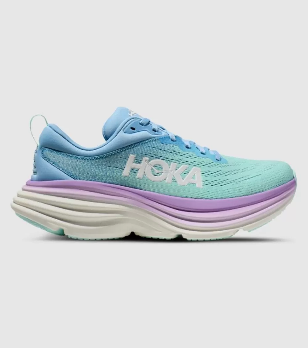 Sale Hoka One One Hoka Bondi 8 (D Wide) Womens Airy Blue Sunlit Ocean