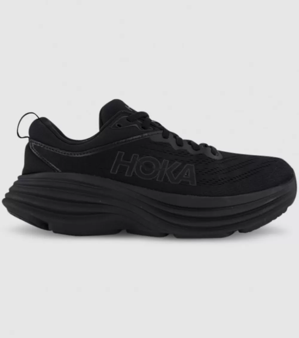 Clearance Hoka One One Hoka Bondi 8 (D Wide) Womens Black Black