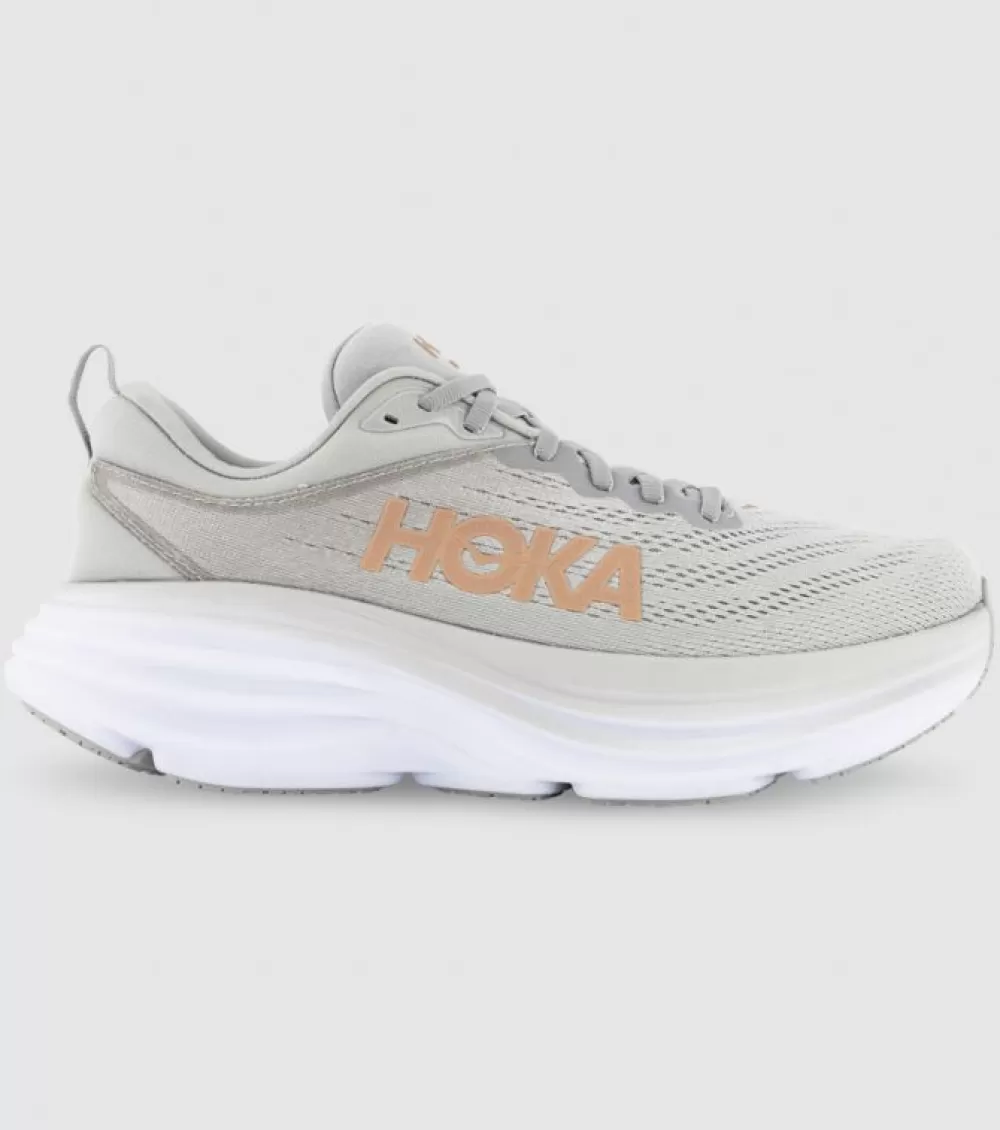 Clearance Hoka One One Hoka Bondi 8 (D Wide) Womens Harbor Mist Lunar Rock