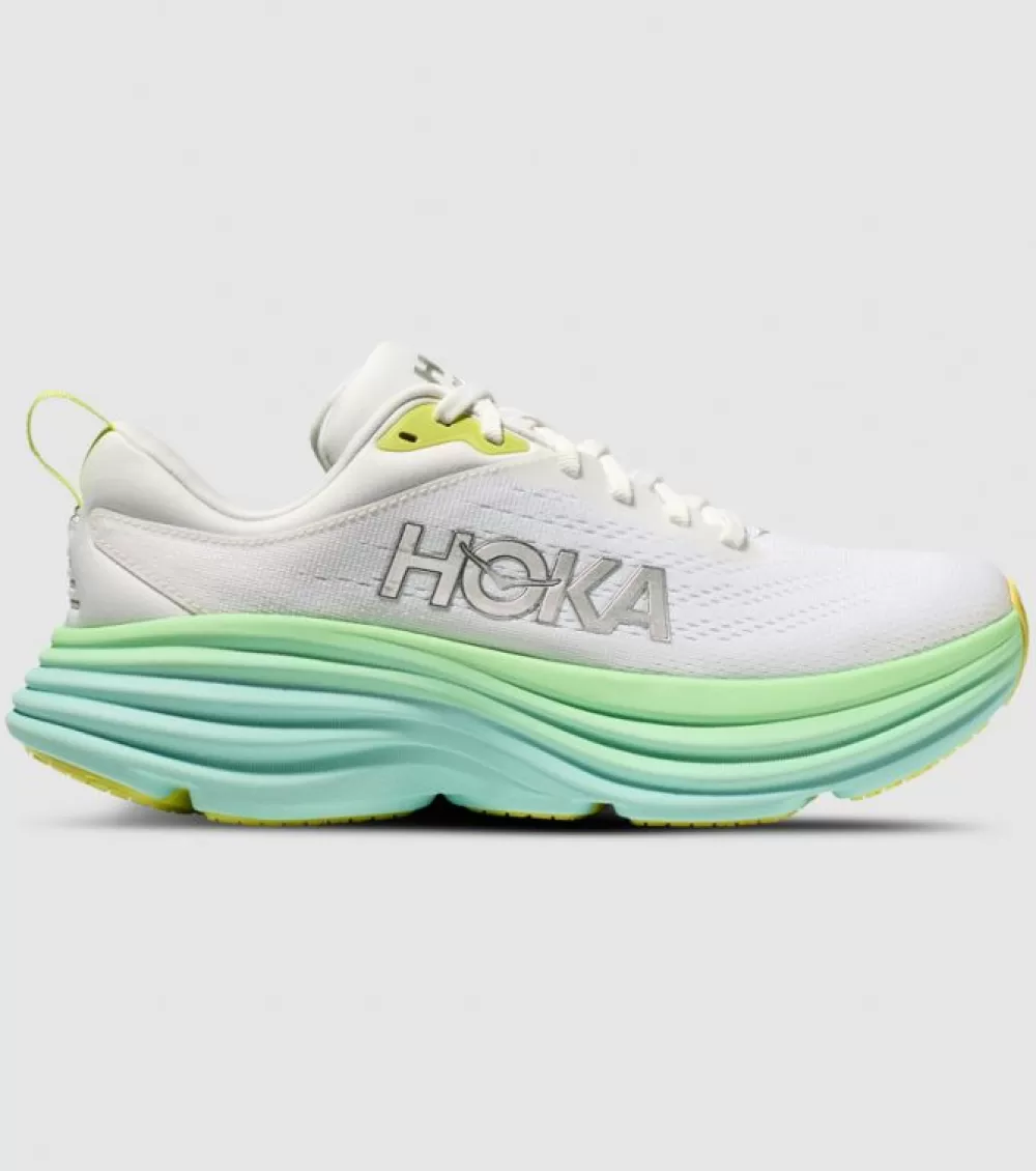 Store Hoka One One Hoka Bondi 8 (D Wide) Womens Blanc De Blanc Sunlit Ocean