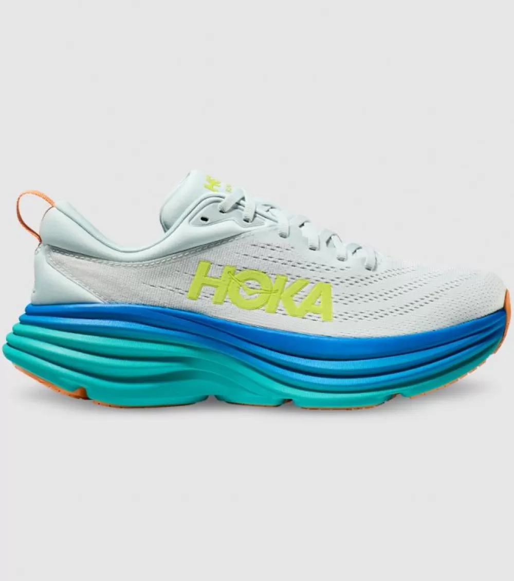 New Hoka One One Hoka Bondi 8 Mens Ice Flow Bit Of Blue