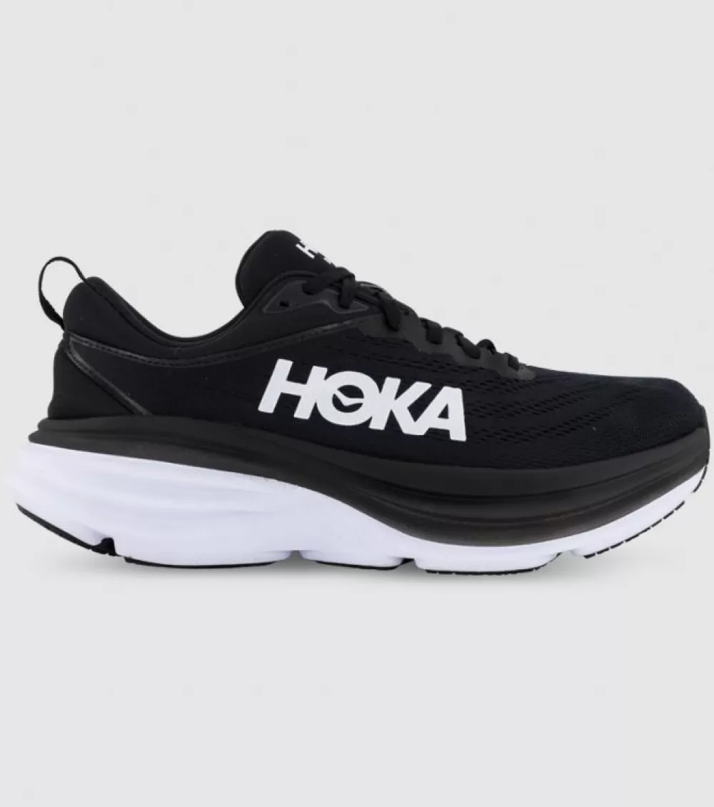 Cheap Hoka One One Hoka Bondi 8 Mens Black White