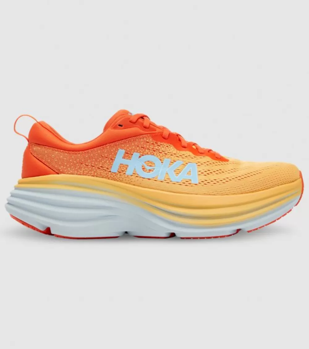 Cheap Hoka One One Hoka Bondi 8 Mens Puffins Bill Amber Yellow