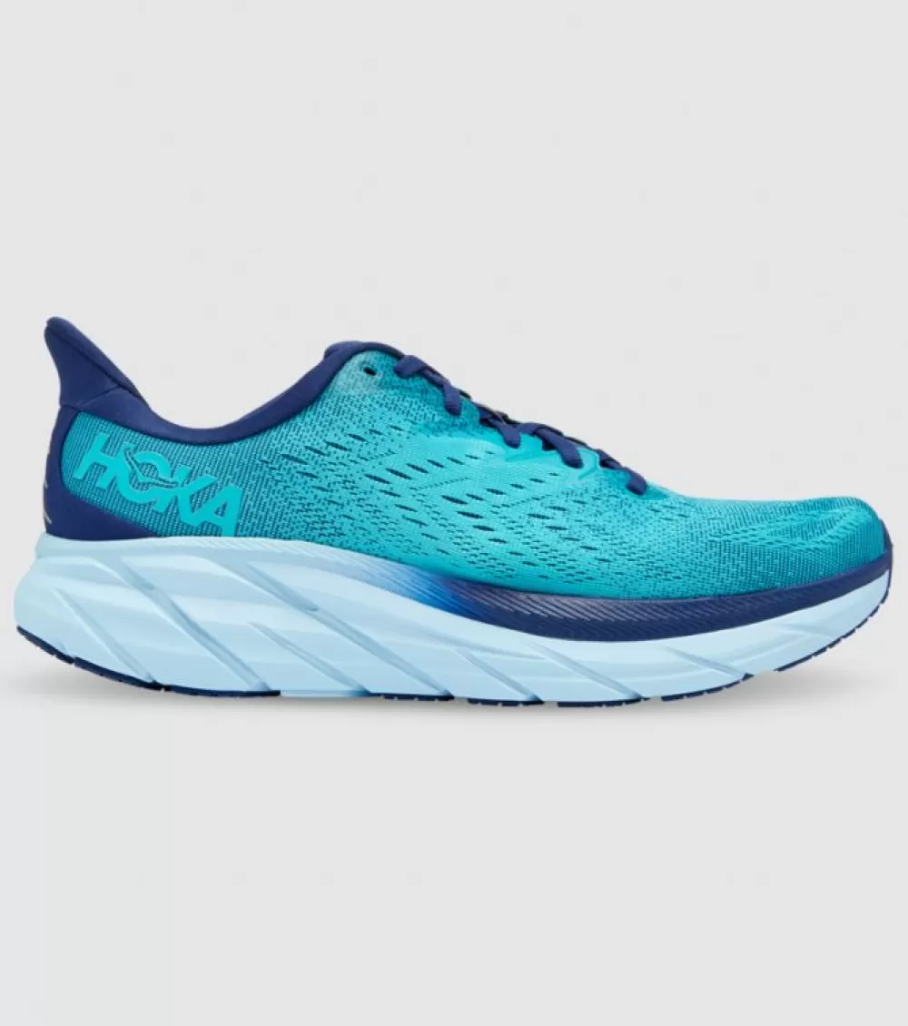 Cheap Hoka One One Hoka Clifton 8 Mens Bellwether Blue Scuba Blue