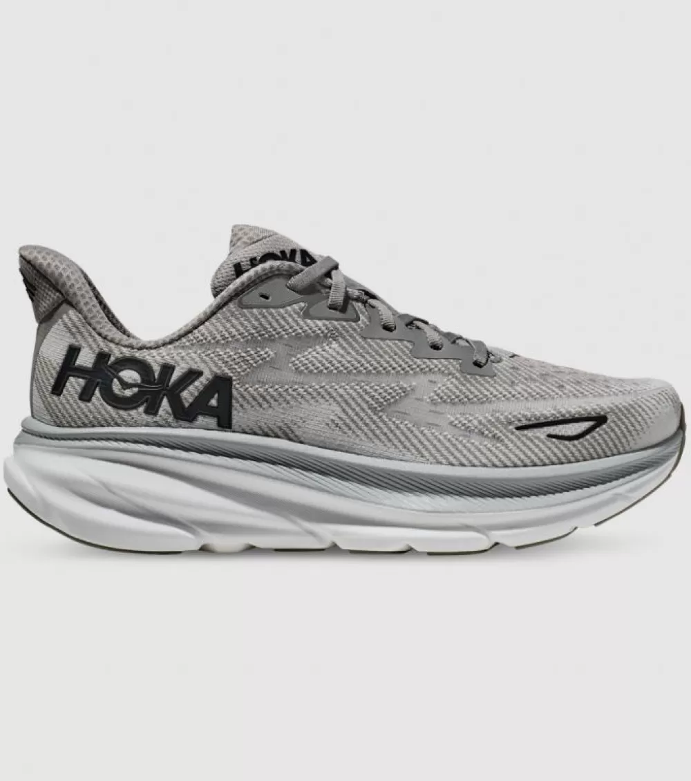 Hot Hoka One One Hoka Clifton 9 (2E Wide) Mens Harbor Mist Black