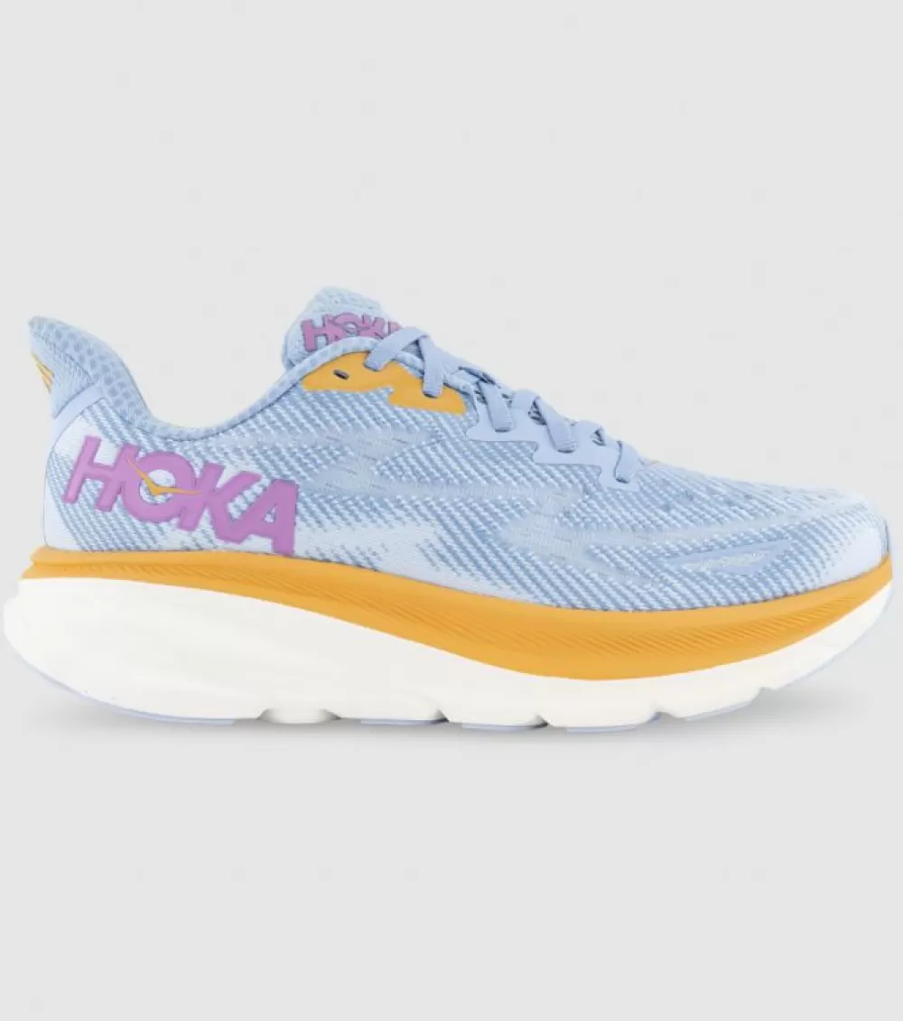 Online Hoka One One Hoka Clifton 9 (D Wide) Womens Airy Blue Ice Water