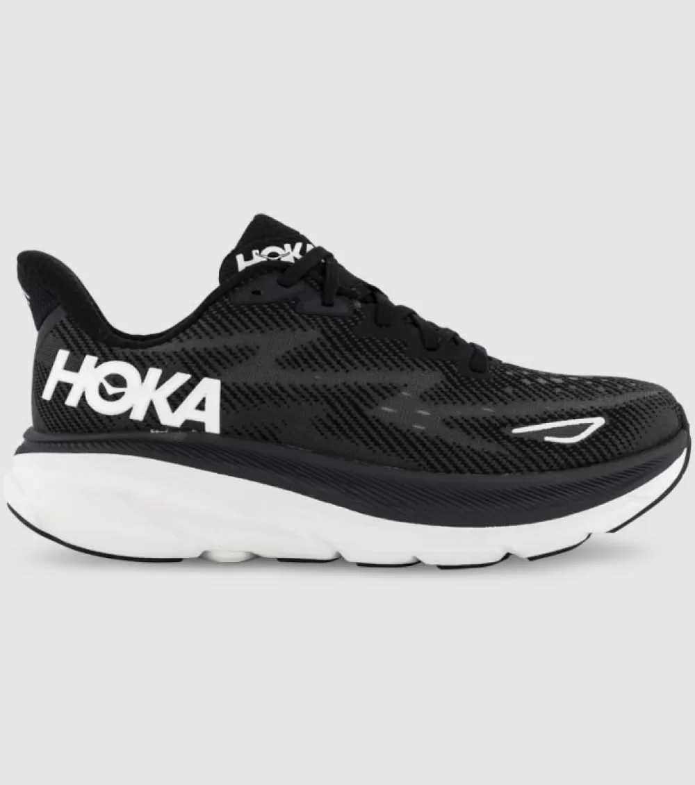 Outlet Hoka One One Hoka Clifton 9 (D Wide) Womens Black White