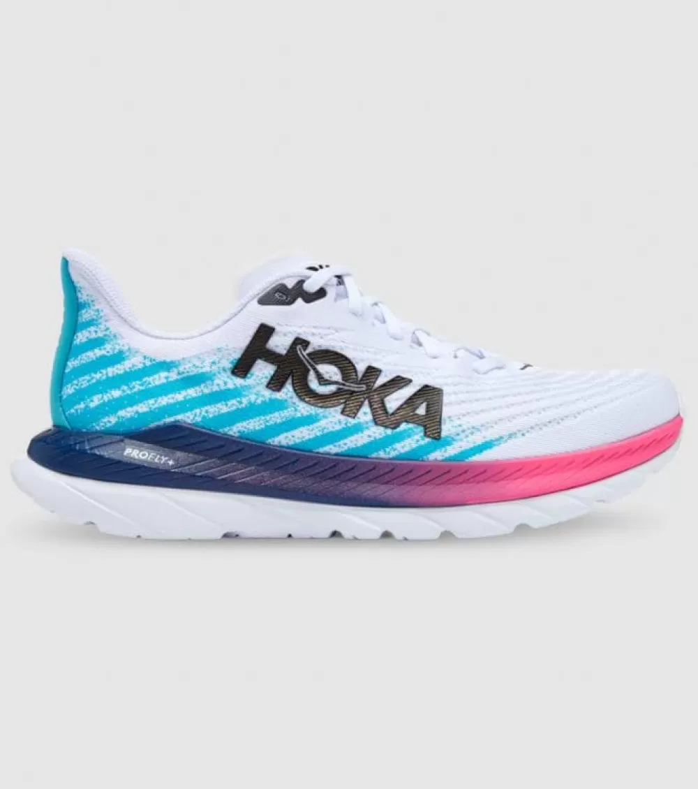 Discount Hoka One One Hoka Mach 5 Mens White Scuba Blue