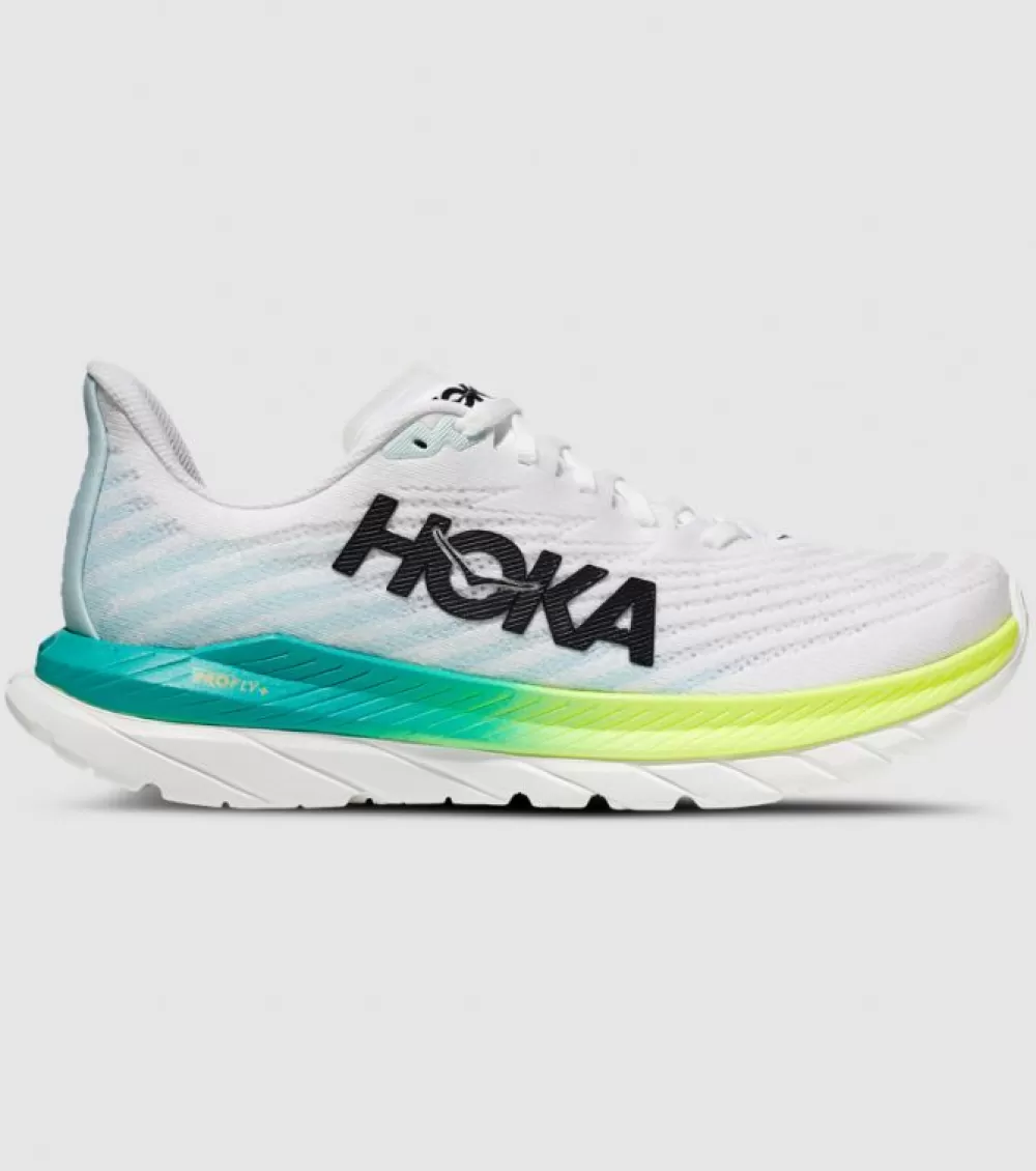 Cheap Hoka One One Hoka Mach 5 Mens White Blue Glass