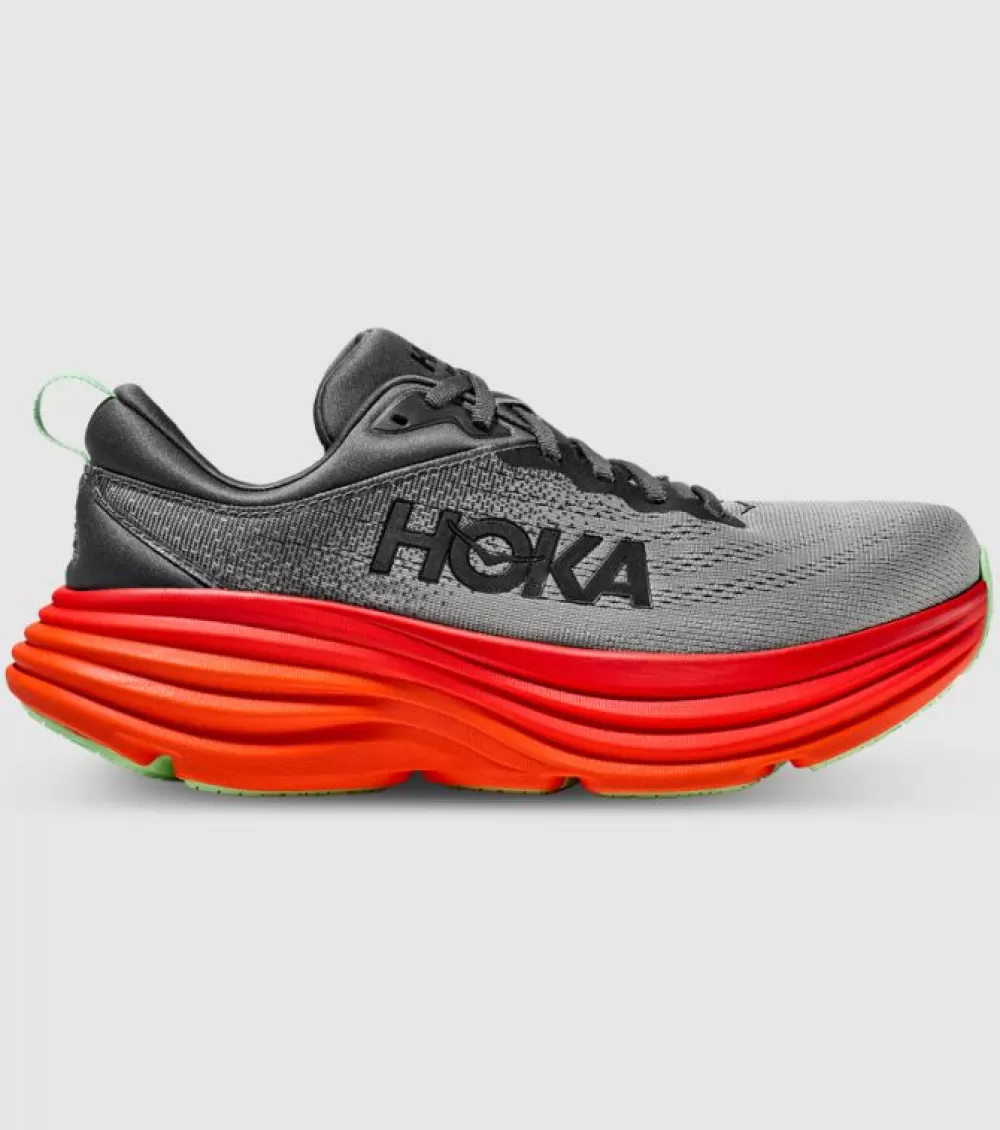 Cheap Hoka One One Bondi 8 Mens Castlerock Flame