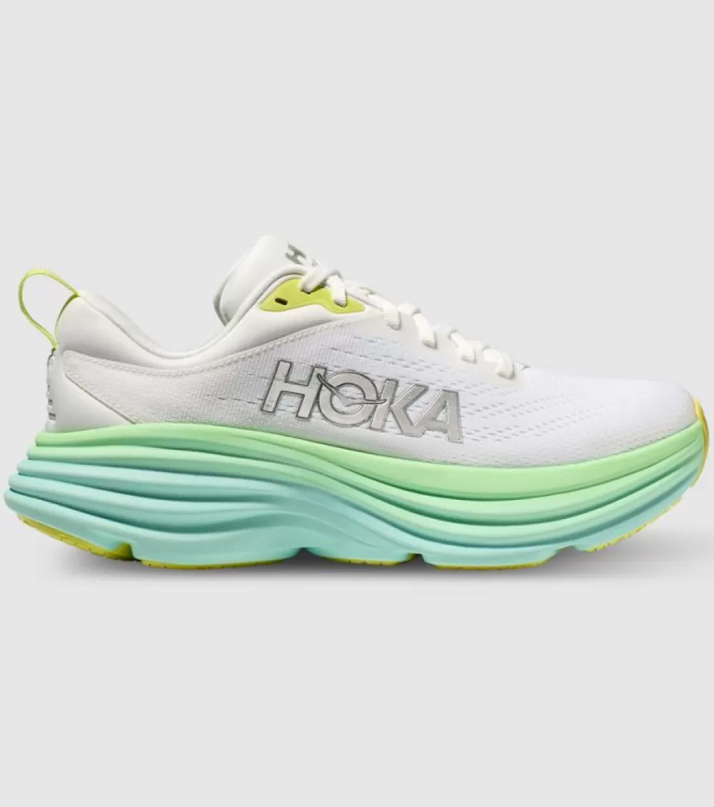 Online Hoka One One Bondi 8 Womens Blanc De Blanc Sunlit Ocean