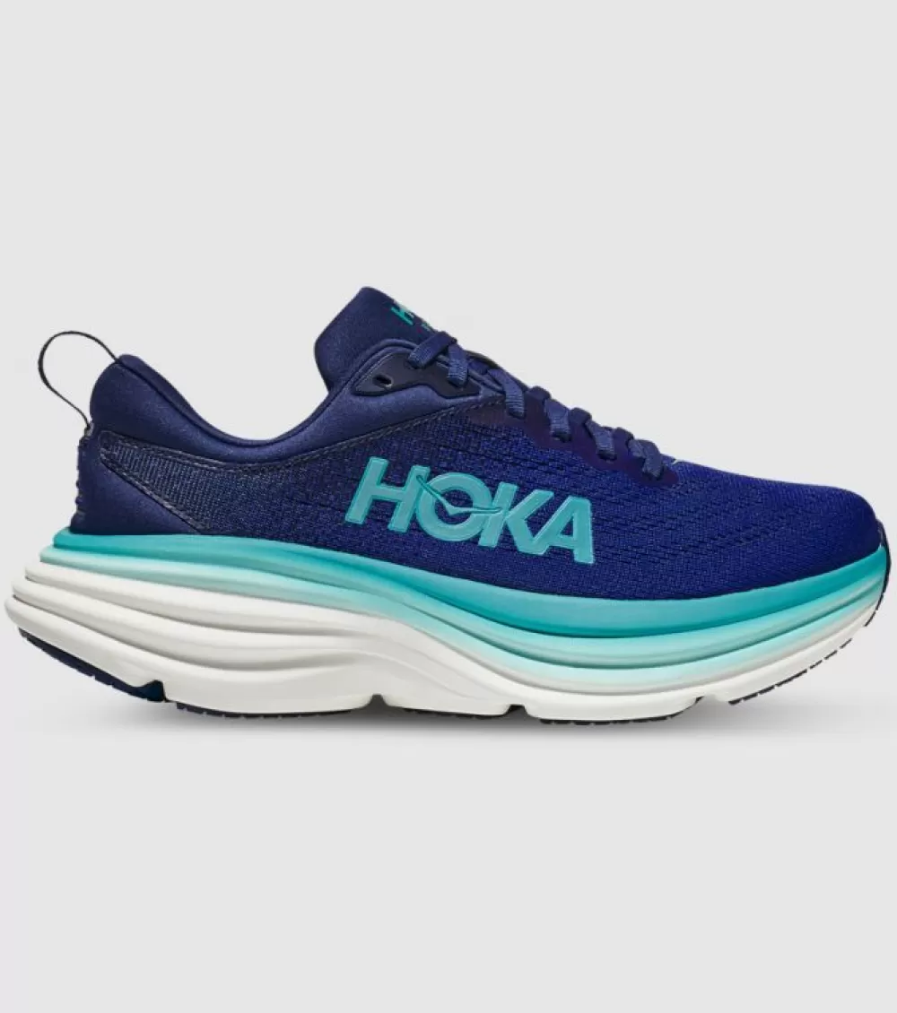 Outlet Hoka One One Bondi 8 Womens Bellwether Blue Evening Sky