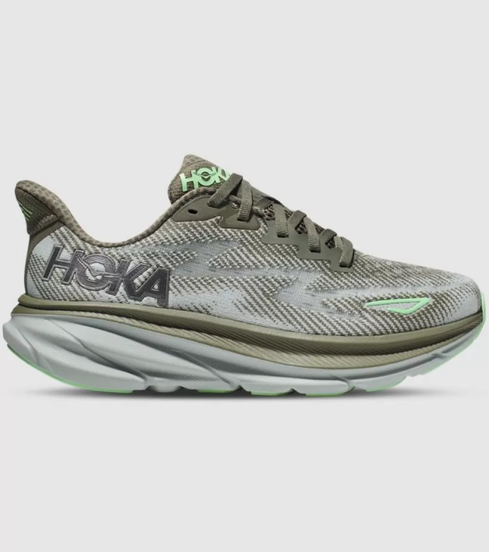 Clearance Hoka One One Clifton 9 Mens Olive Haze Mercury