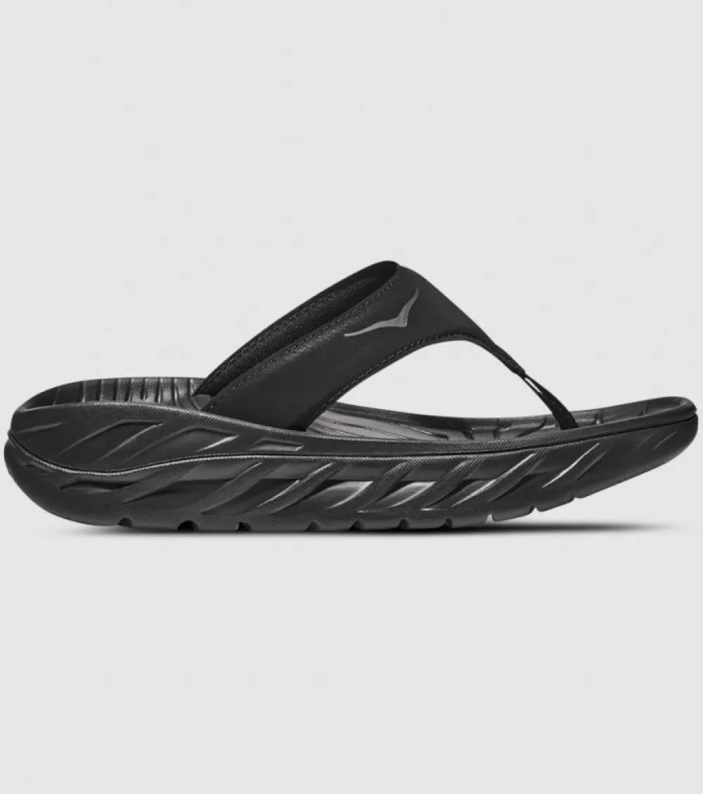 Best Sale Hoka One One Hoka Ora Recovery Flip Womens Black Dark Gull Gray