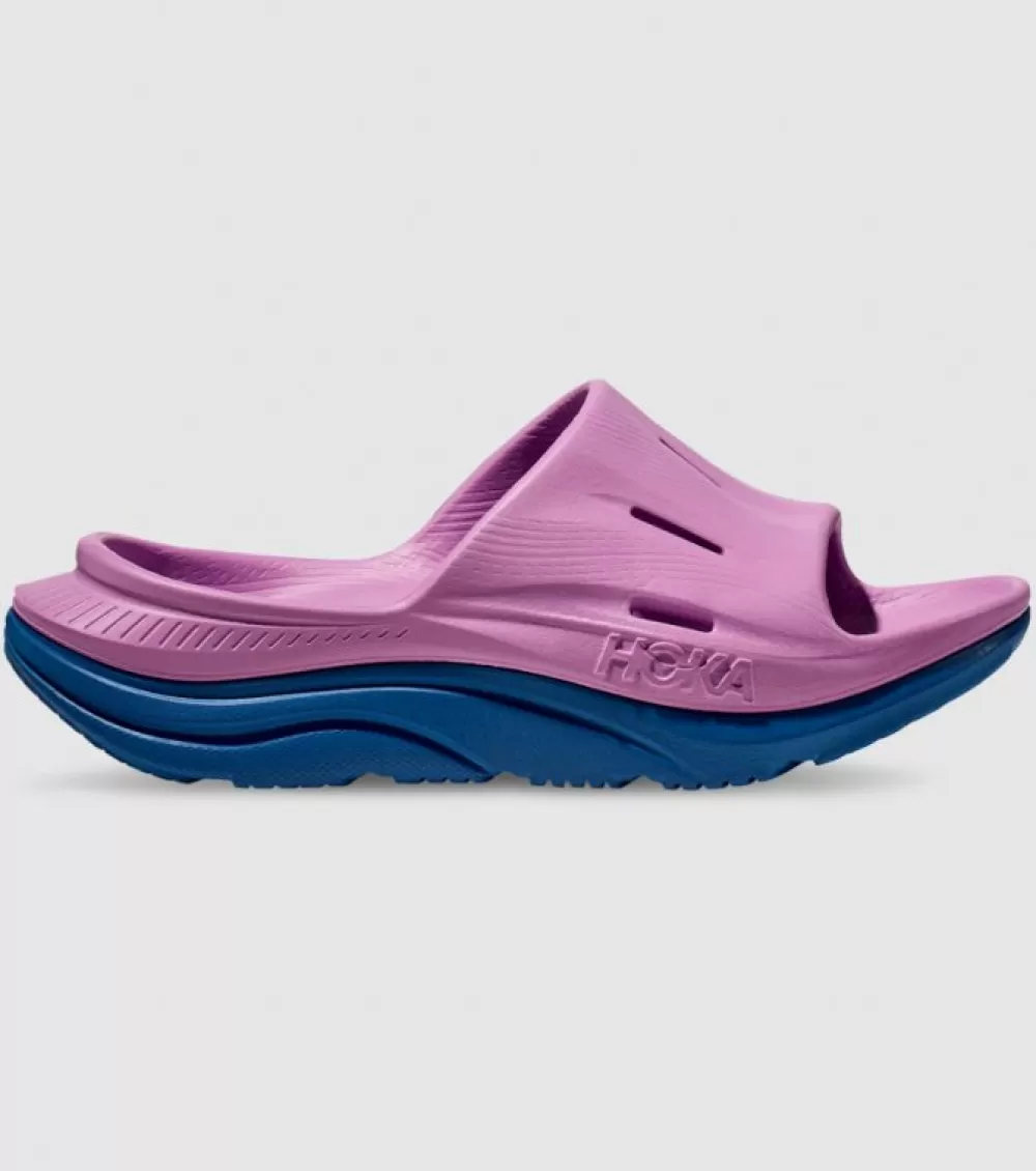 Sale Hoka One One Hoka Ora Recovery Slide 3 Unisex Cyclamen Coastal Sky