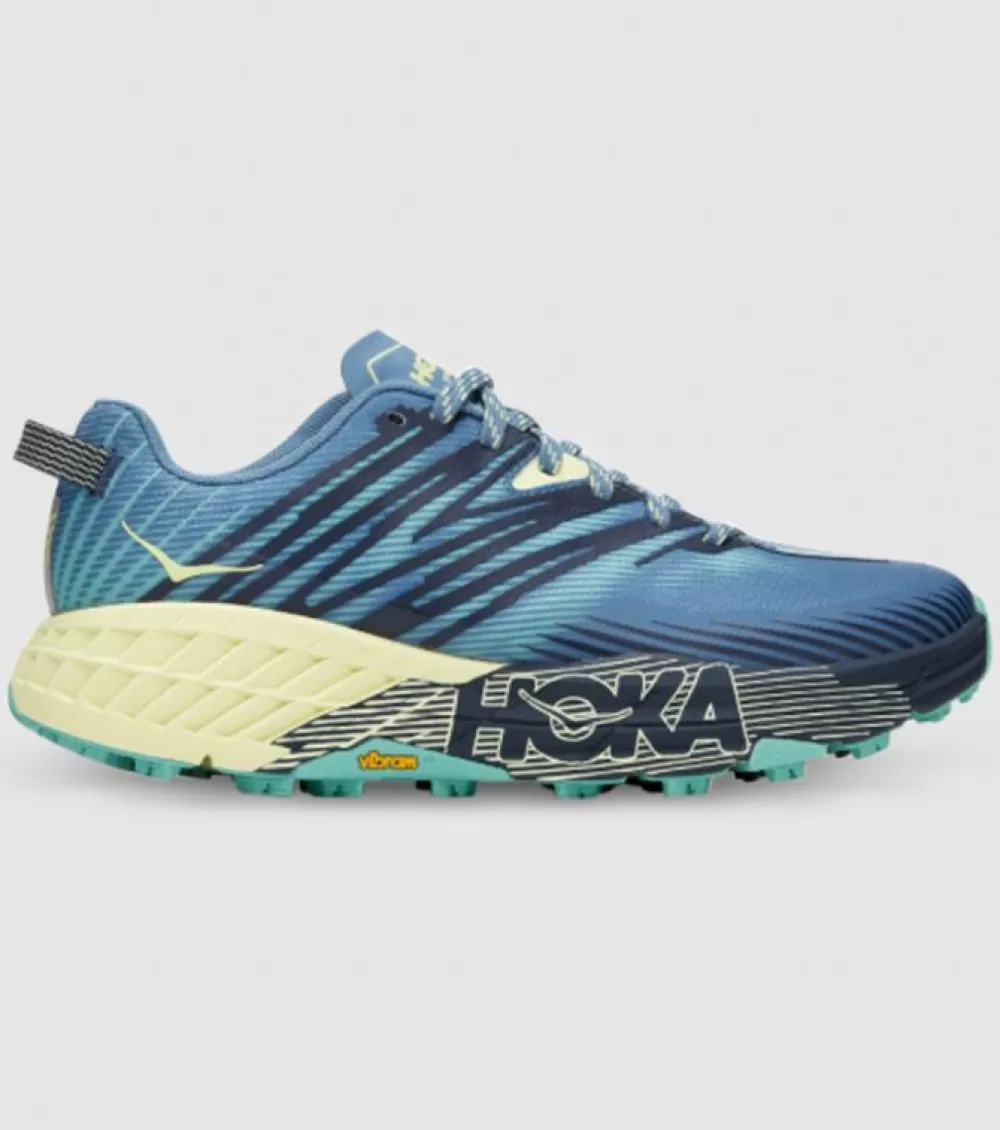 Hot Hoka One One Hoka Speedgoat 4 (D Wide) Womens Provincial Blue Luminary Green