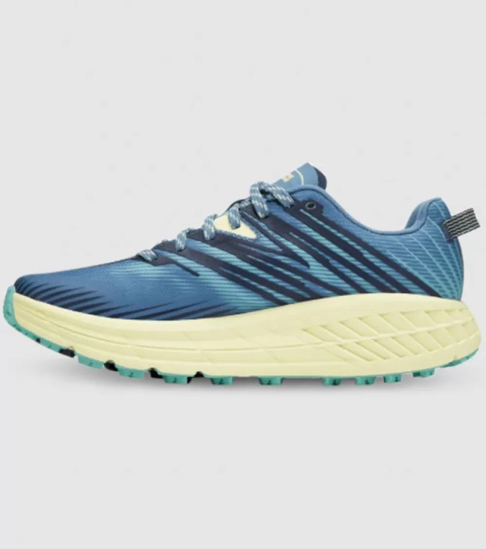 Hot Hoka One One Hoka Speedgoat 4 (D Wide) Womens Provincial Blue Luminary Green