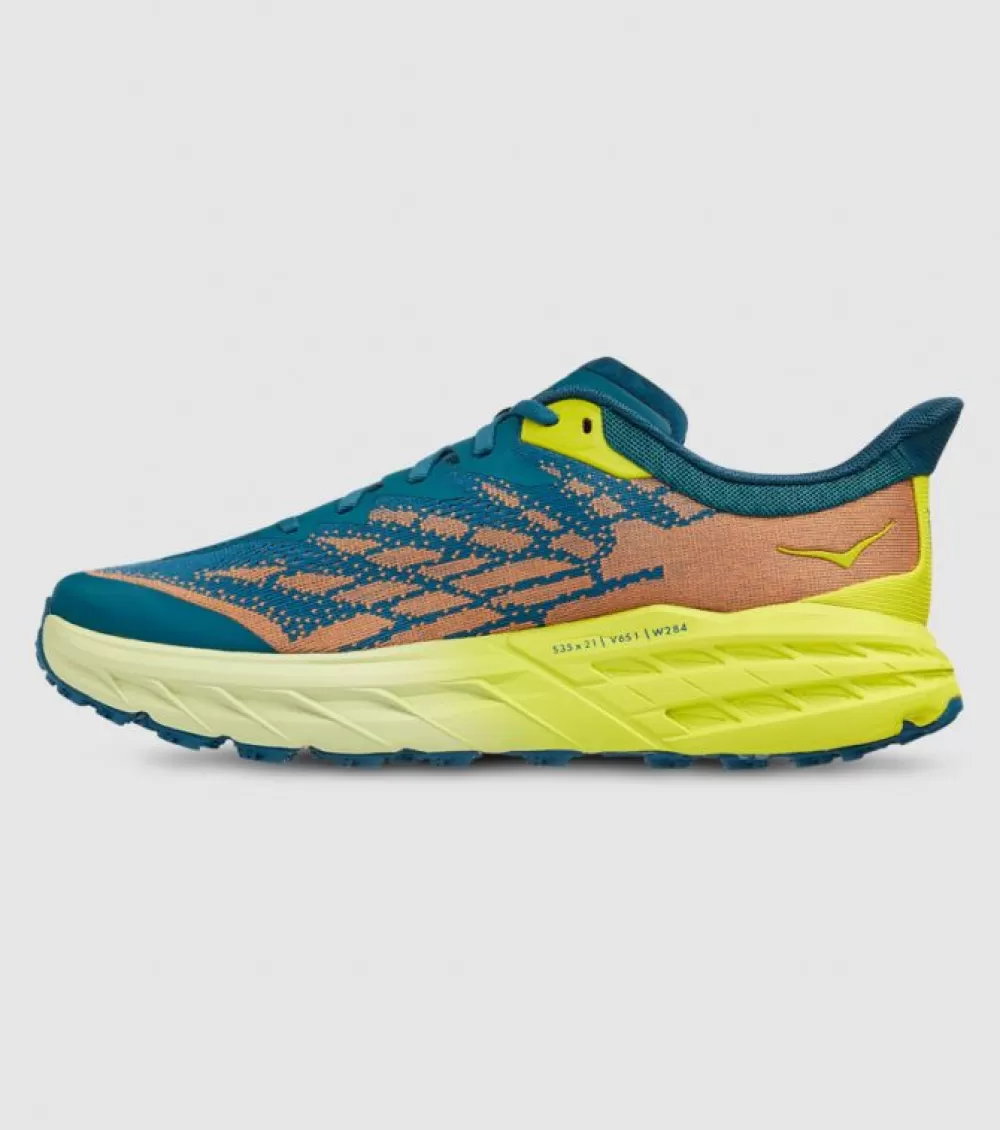 New Hoka One One Hoka Speedgoat 5 (2E Wide) Mens Blue Coral Evening Primrose