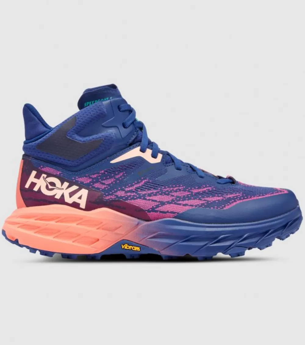 Best Sale Hoka One One Hoka Speedgoat 5 Mid Gore-Tex Womens Bellwether Blue Camellia