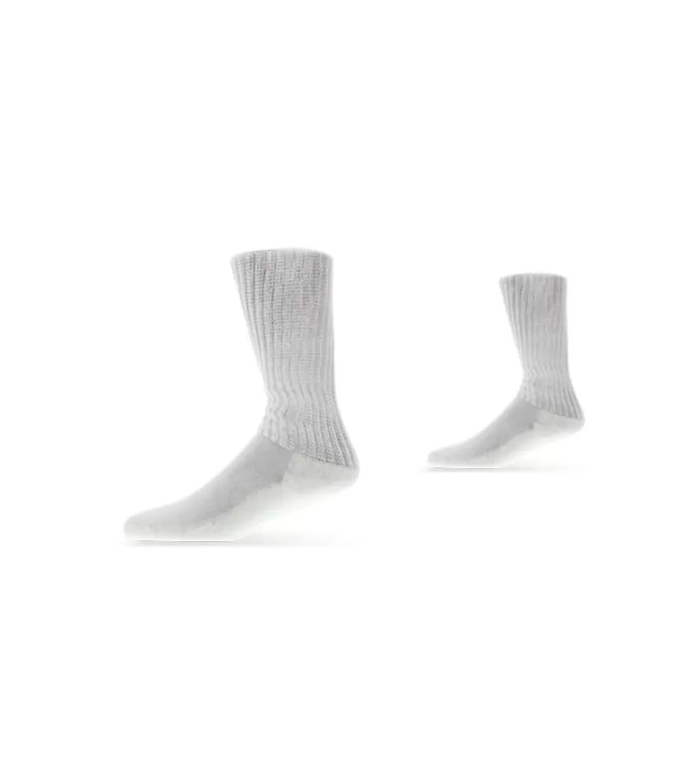 Outlet Lightfeet Diabetic Crew Socks White