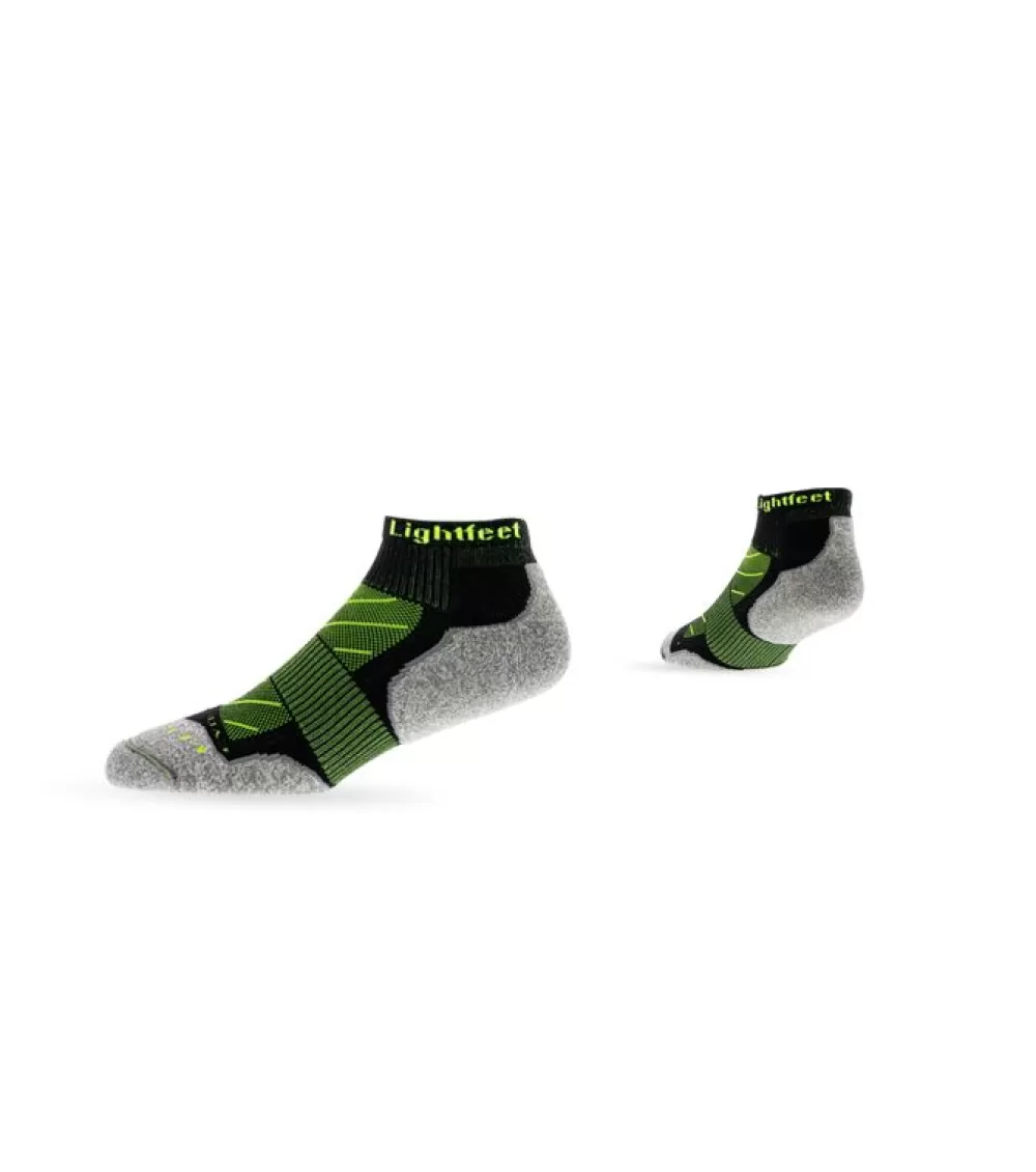 Fashion Lightfeet Evolution Mini Crew Socks Black Fluro Green