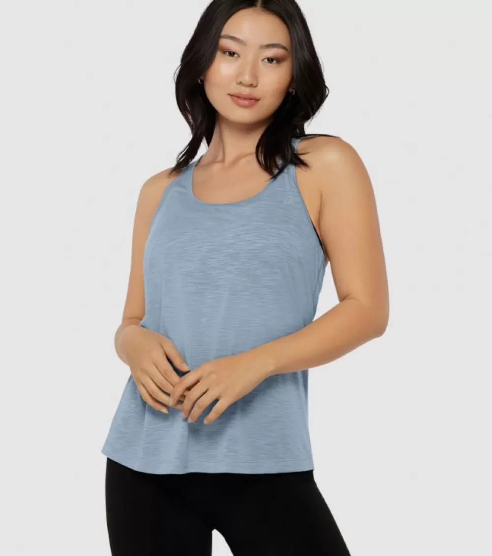 Cheap Lorna Jane Slouchy Gym Tank Womens Glacia Blue