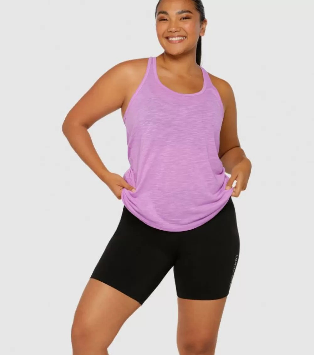 Discount Lorna Jane Slouchy Gym Tank Womens Lilac Buzz