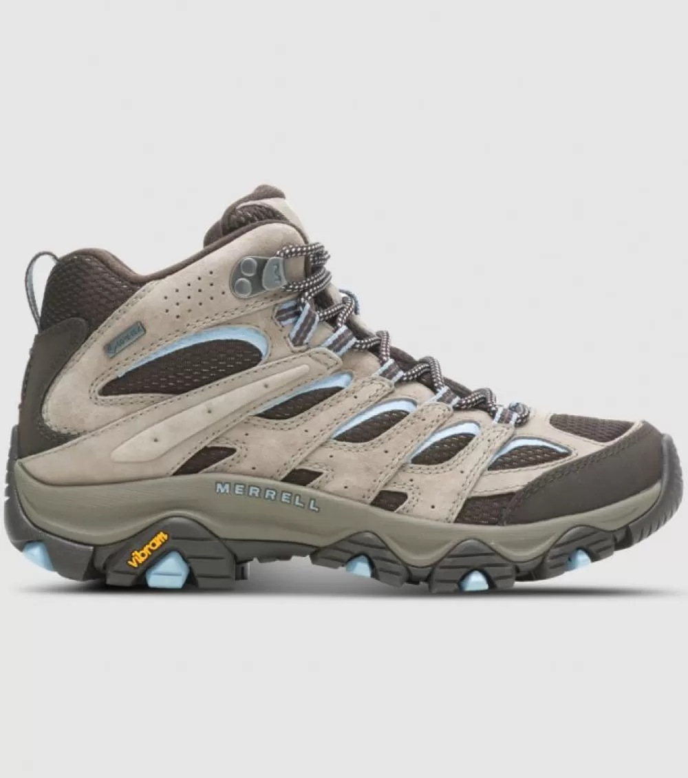 New Merrell Moab 3 Mid Gore-Tex (D Wide) Womens Brindle