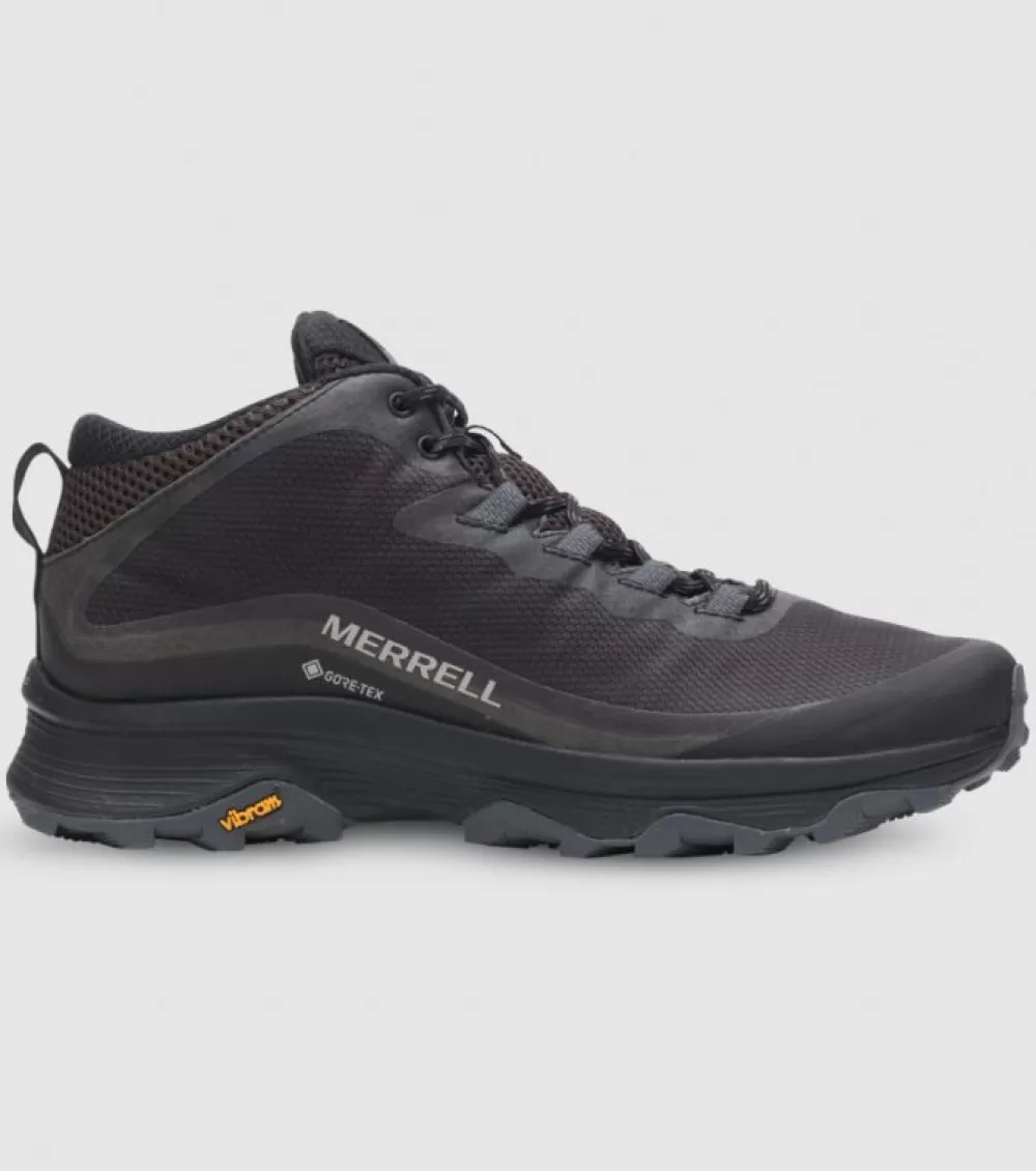 Best Merrell Moab Speed Mid Gore-Tex Mens Black Asphalt