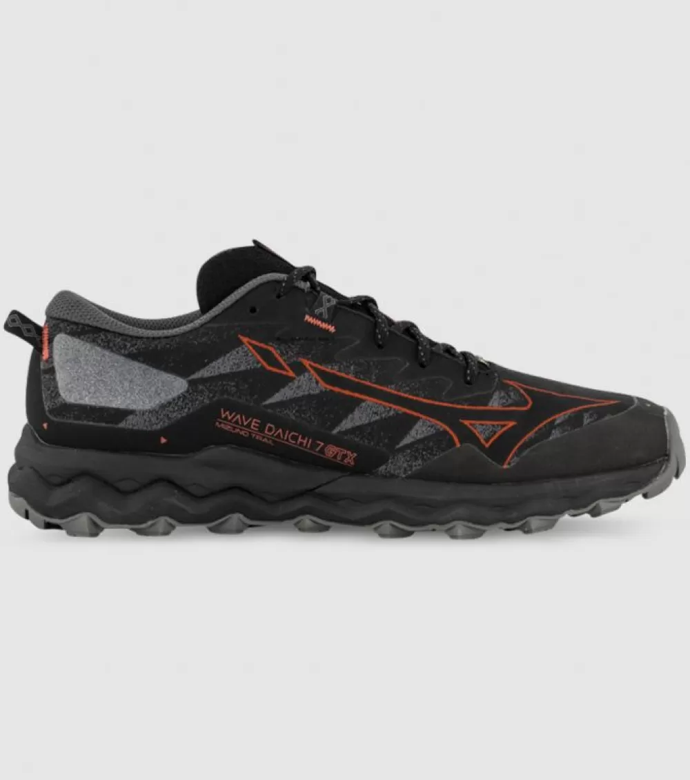 New Mizuno Wave Daichi 7 Gore-Tex Mens Black Bittersweet Iron Gate