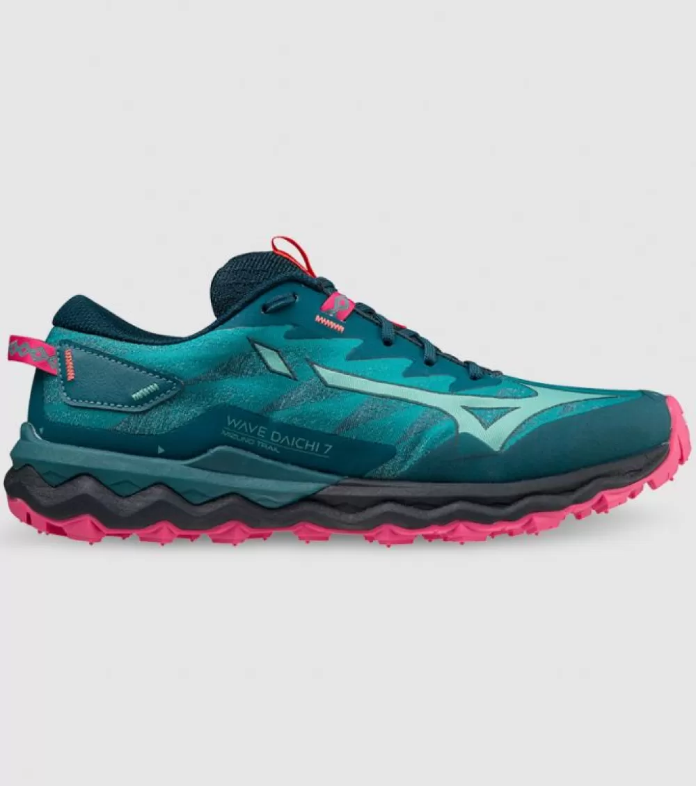 Sale Mizuno Wave Daichi 7 Womens Gulf Coast Lagoon Pink Peacock