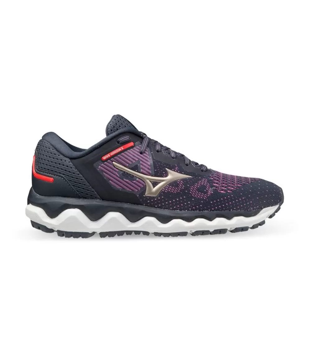 New Mizuno Wave Horizon 5 Womens Chinese Violet Platinum Gold Ink