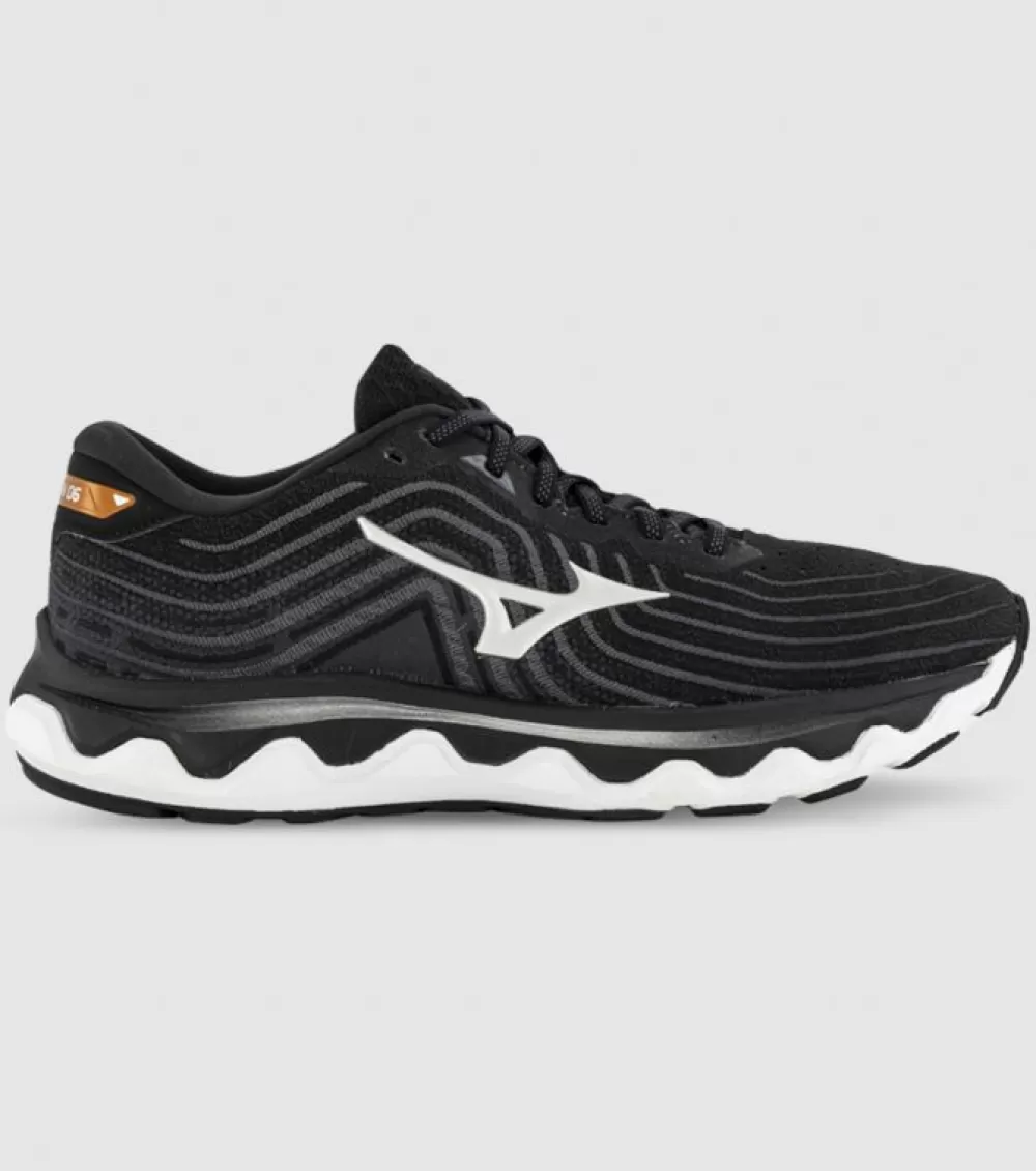 Cheap Mizuno Wave Horizon 6 (2E Wide) Mens Black Silver Orange Copper