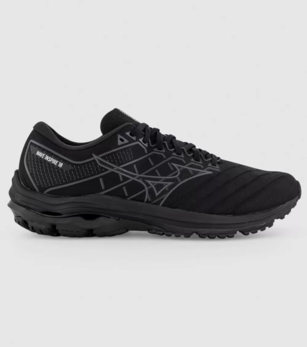 Shop Mizuno Wave Inspire 18 Mens Black Iron Gate Black