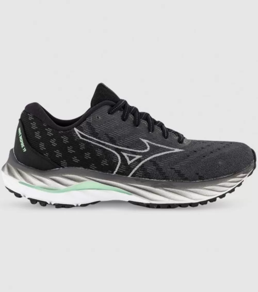 Shop Mizuno Wave Inspire 19 (D Wide) Womens Iron Gate Nimbus Cloud Spring Bud