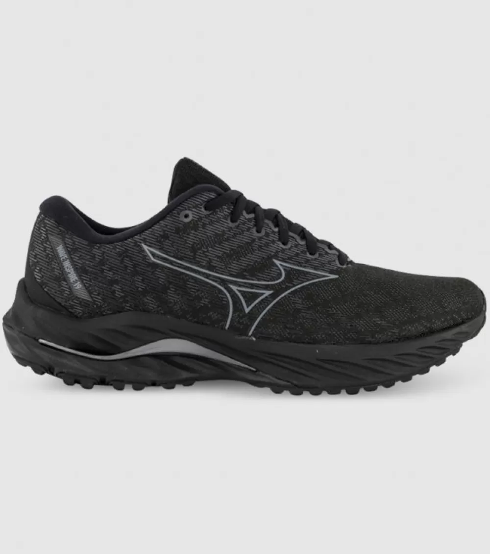 Sale Mizuno Wave Inspire 19 Mens Black Metallic Grey Black