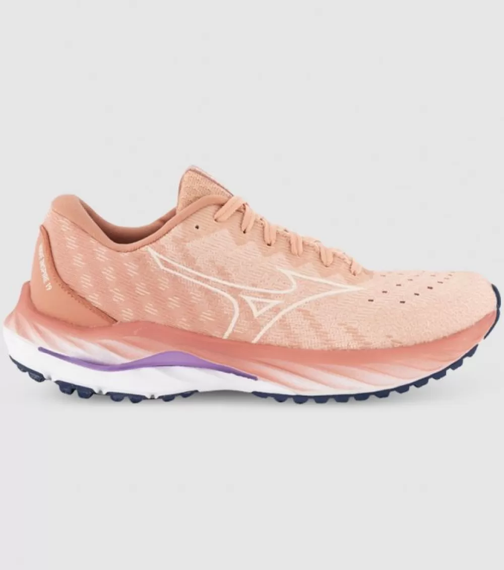 Cheap Mizuno Wave Inspire 19 Womens Peach Bud Vaporous Gray Lupine