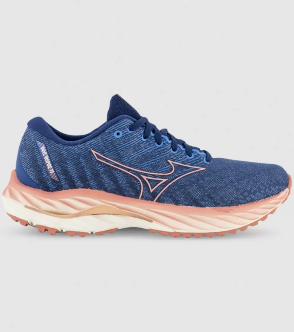 Best Sale Mizuno Wave Inspire 19 Womens Blue Quartz Peach Bud Estate Blue