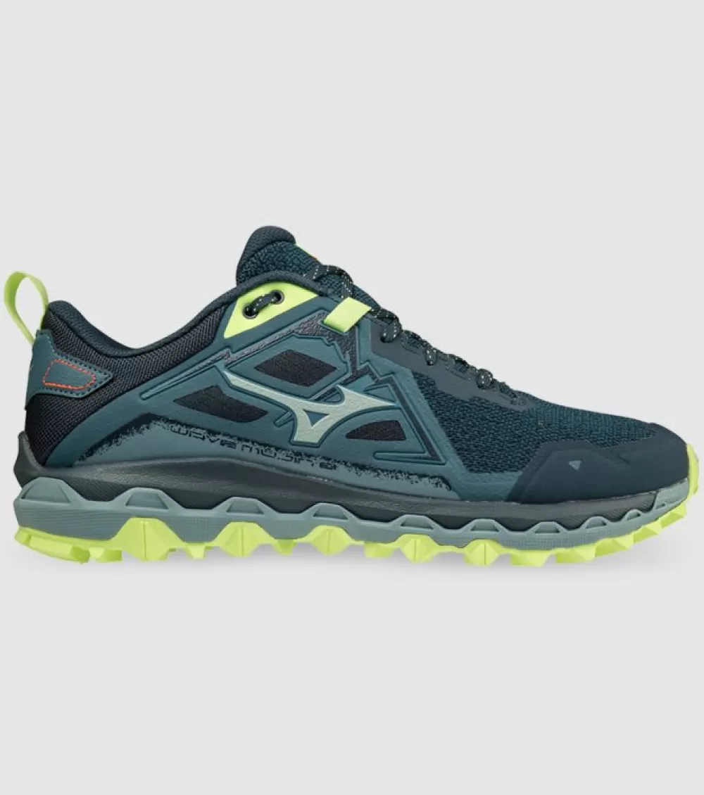 Sale Mizuno Wave Mujin 8 Mens Tapestry Misty Blue Neo Lime