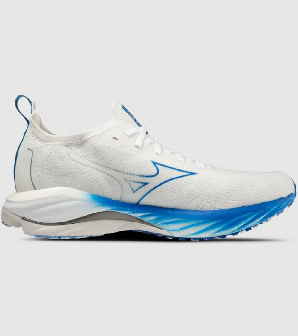 Discount Mizuno Wave Neo Wind Mens Undyed White Peace Blu