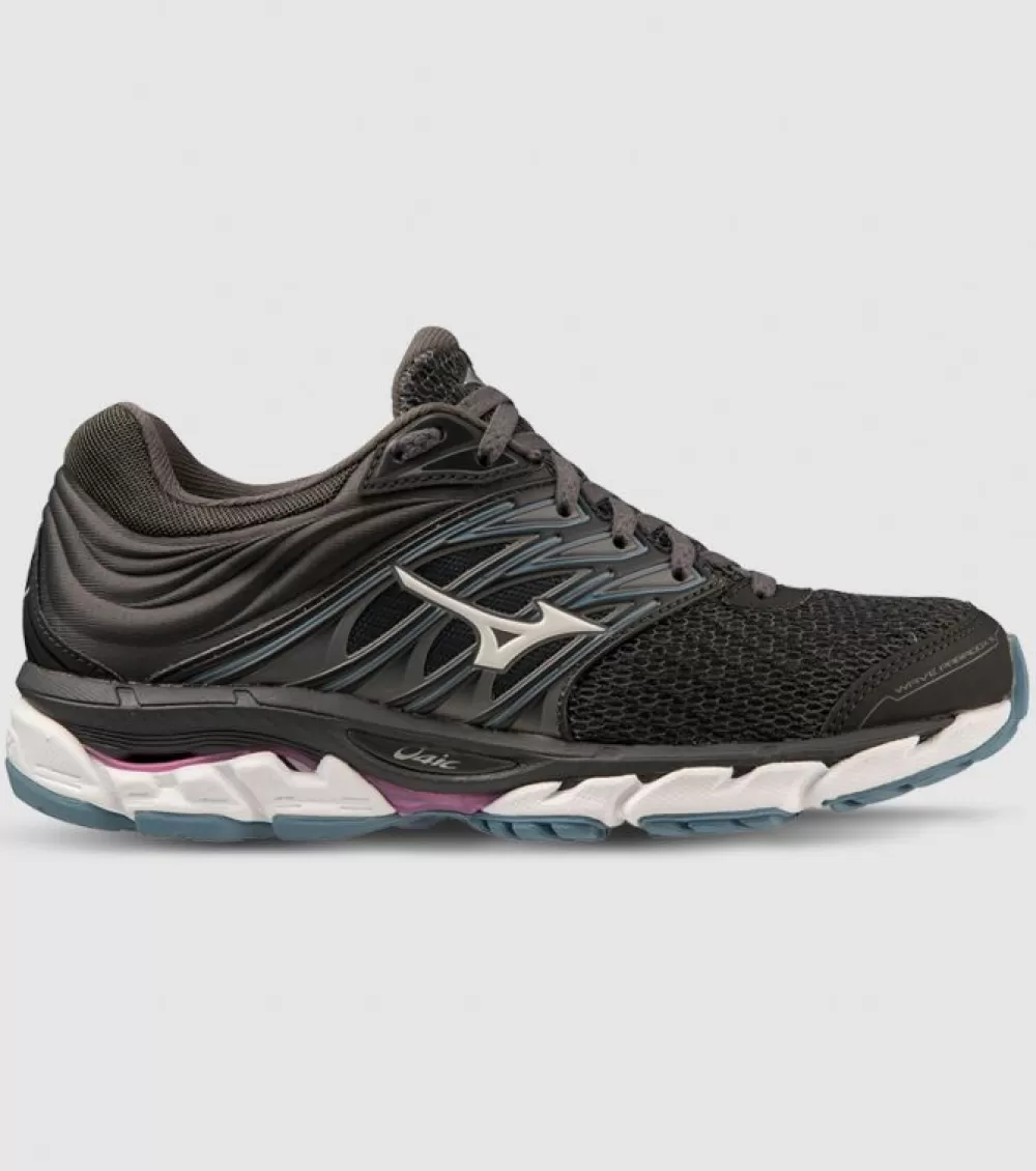 Hot Mizuno Wave Paradox 5 Womens Black Oyster Nimbus Cloud Neon Pink