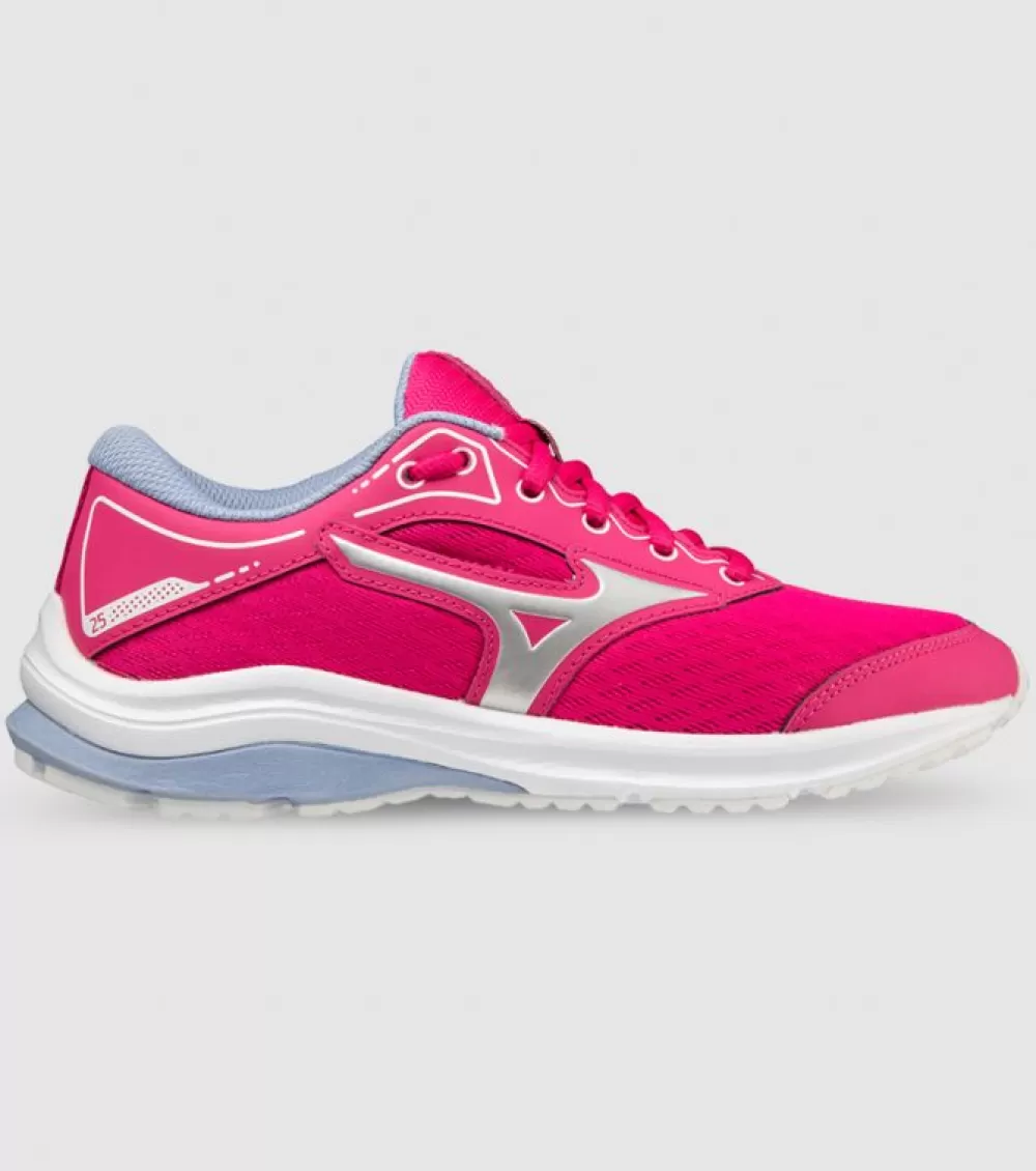 Cheap Mizuno Wave Rider 25 (Gs) Kids Pink Silver Lavendar