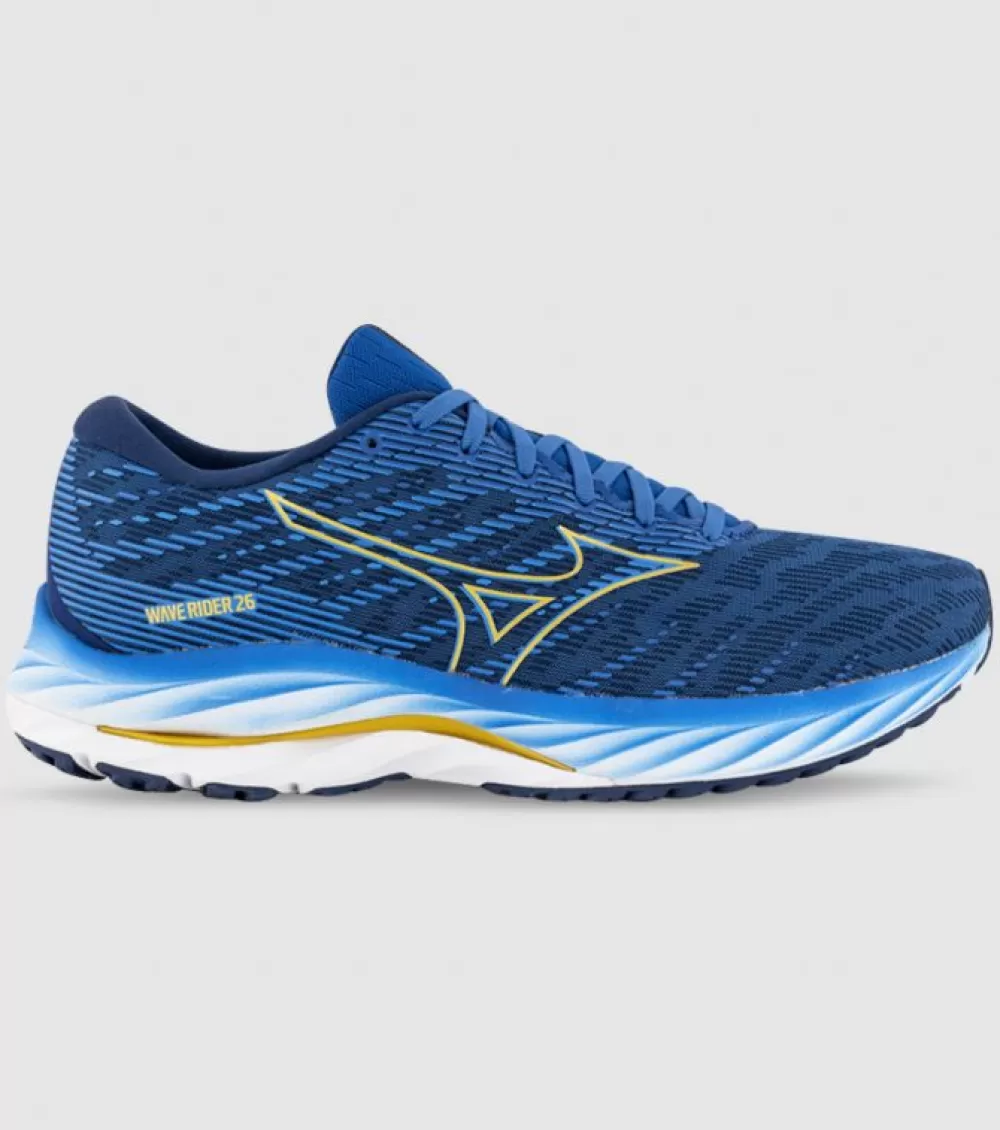 Sale Mizuno Wave Rider 26 Mens Blue Mp Gold Estate Blue