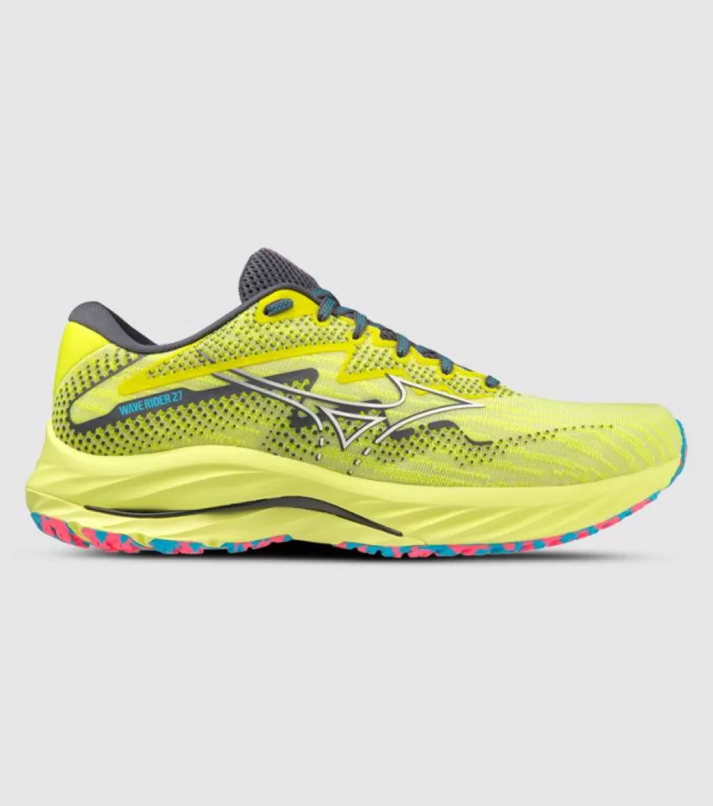 Discount Mizuno Wave Rider 27 Mens Luminous White Jet Blue