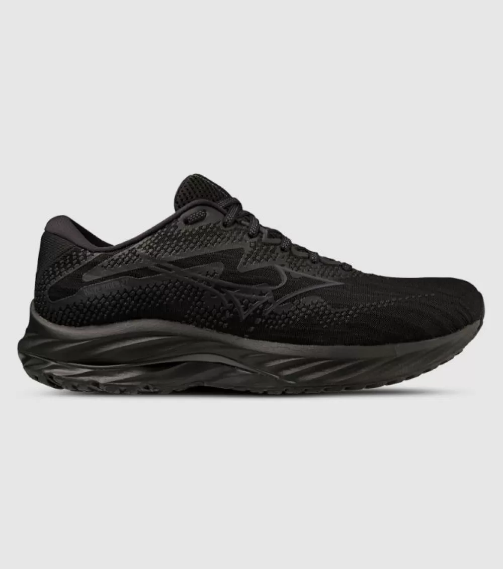 Sale Mizuno Wave Rider 27 Mens Black Ebony Black