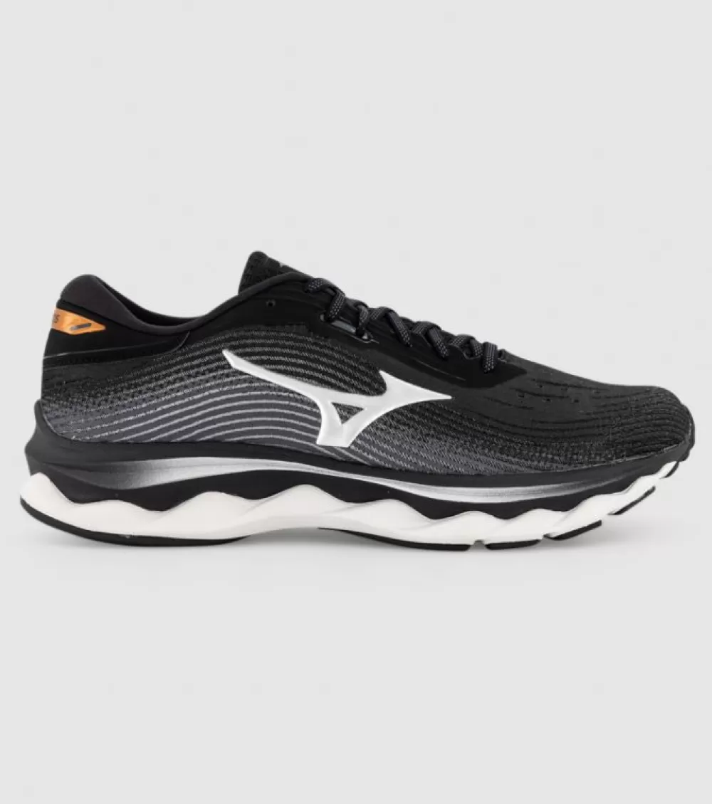 Cheap Mizuno Wave Sky 5 Mens Black Silver Orange Copper