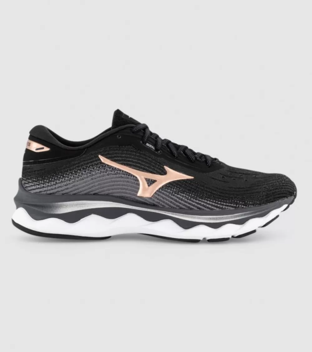 Flash Sale Mizuno Wave Sky 5 Womens Black Rose Copper Quiet Shade