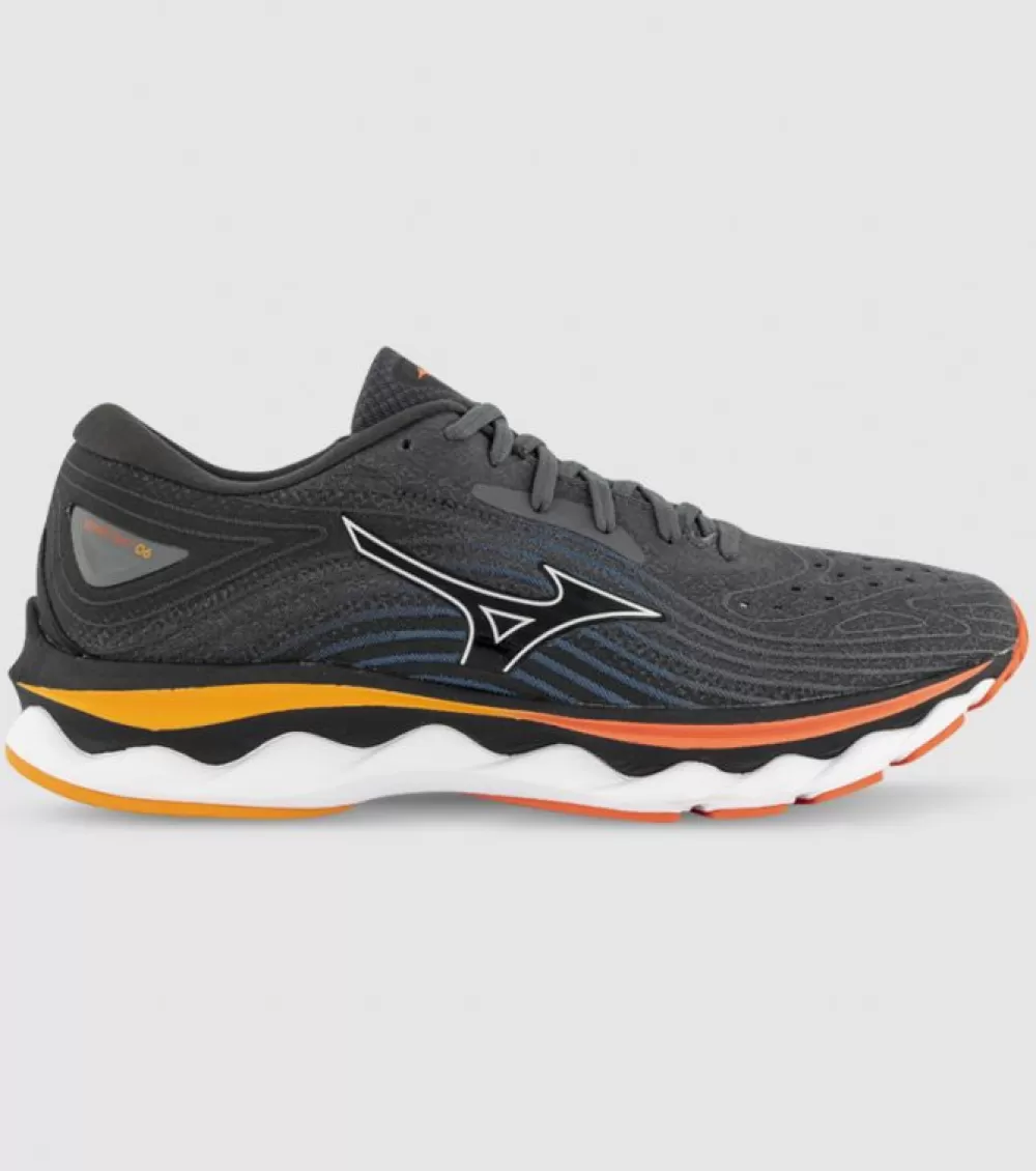 Discount Mizuno Wave Sky 6 (2E Wide) Mens Iron Gate Nimbus Cloud Soleil