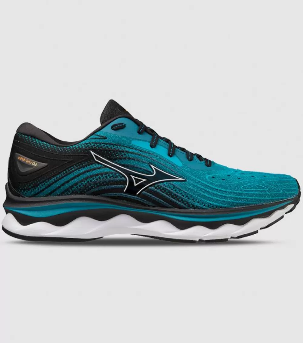 Sale Mizuno Wave Sky 6 Mens Enamel Blue White Black