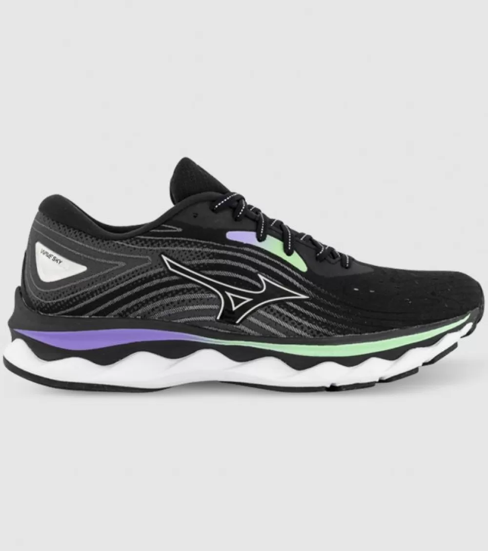 Store Mizuno Wave Sky 6 Womens Black Silver Spring Bud